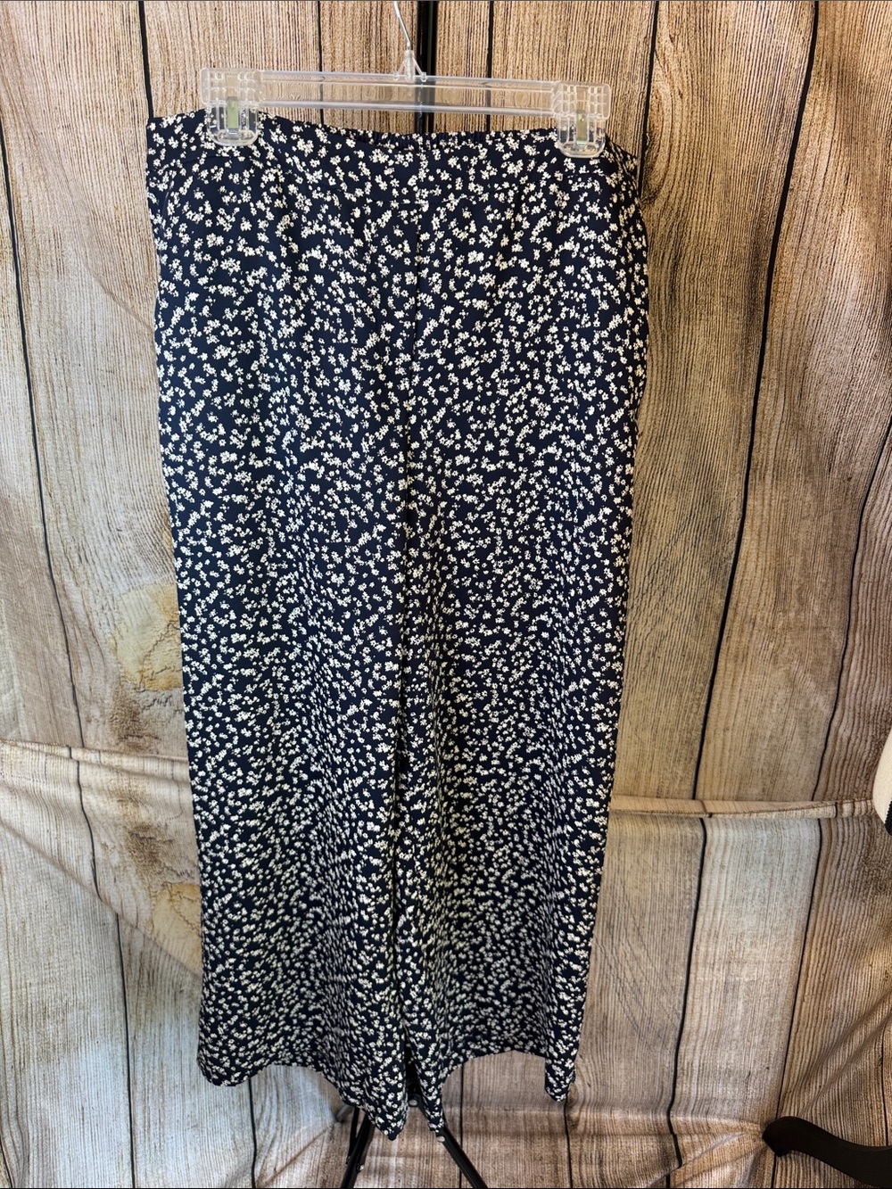 J. Jill Navy and White Wide Leg Pants
